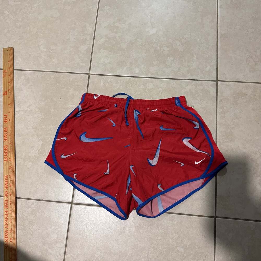 Nike Dri-FIT Standard Fit Red Athletic Shorts with Blue Drawstring - Men's XL - Picture 4 of 5